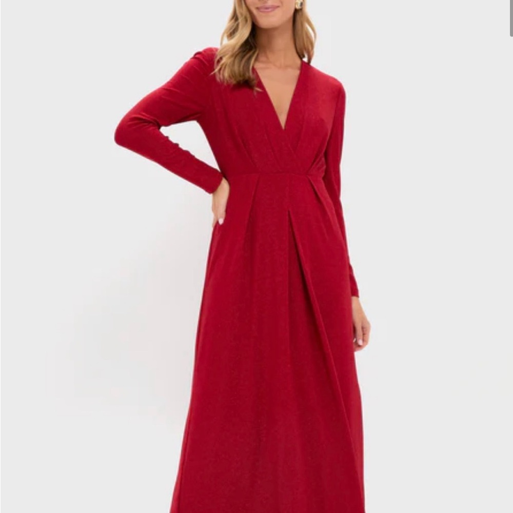 Red Shimmer Maxi Dress from Tuckernuck